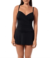 Jantzen Sol Sweetheart Neck Tummy Control Flirty Swimdress