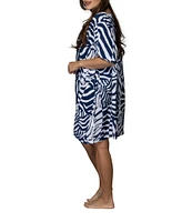 Jantzen Wild Mid V-Neck Tunic Swim Cover-Up
