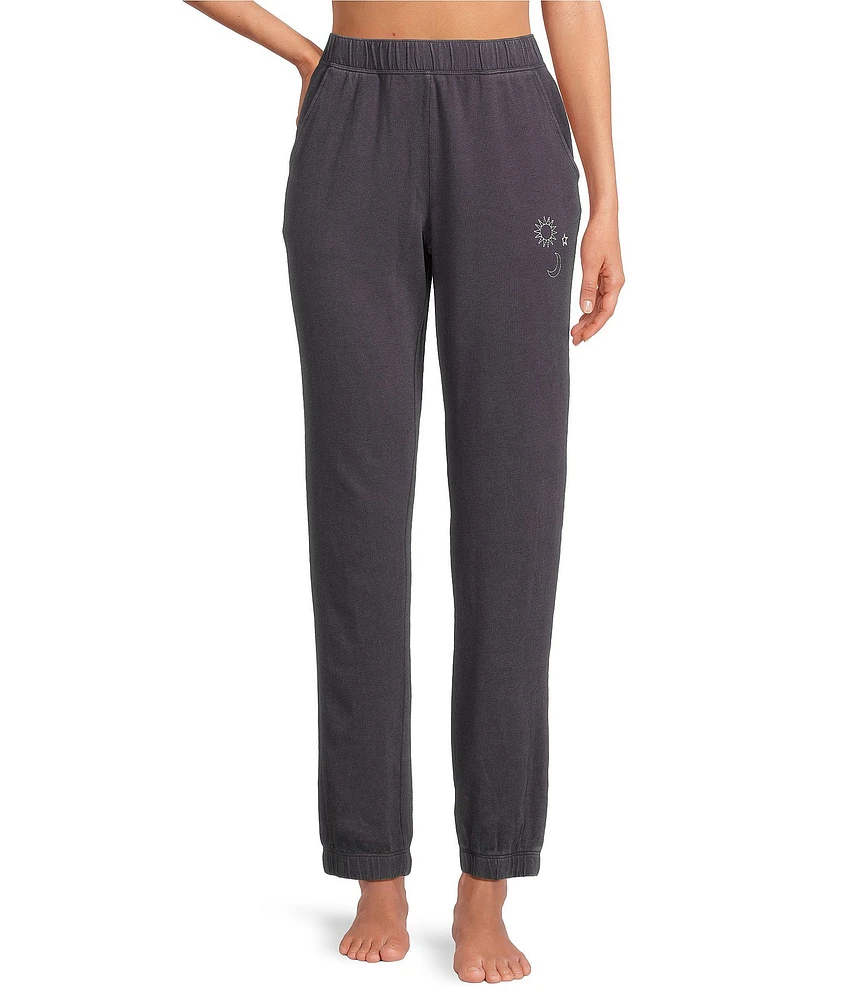 Jasmine & Ginger French Terry Elastic Waist With Drawstring Coordinating Sleep Joggers