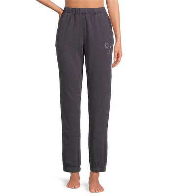 Jasmine & Ginger French Terry Elastic Waist With Drawstring Coordinating Sleep Joggers