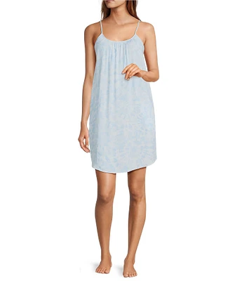 Jasmine & Ginger Sleeveless Scoop Neck Woven Tie-Dye Chemise