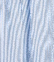 Jasmine & Ginger Striped Seersucker Sleeveless Scoop Neck Chemise