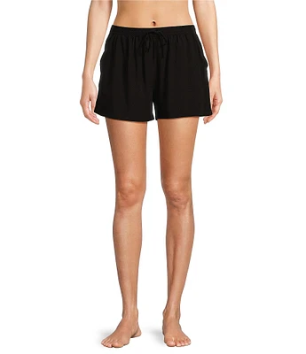 Jasmine & Ginger Woven Drawstring Tie Coordinating Sleep Shorts