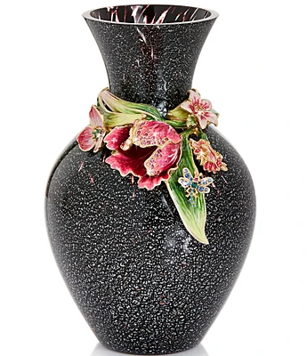 Jay Strongwater Lilia Tulip Dappled Glass Vase