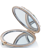 Jay Strongwater Rowan Classic Peacock Double-Sided Compact Mirror