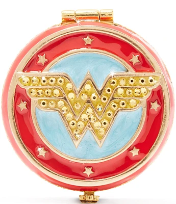 Jay Strongwater Wonder Woman Double-Sided Round Compact Mirror