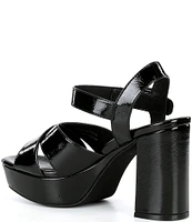 Jeffrey Campbell Amma Patent Platform Block Heel Sandals