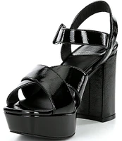 Jeffrey Campbell Amma Patent Platform Block Heel Sandals