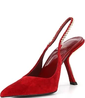 Jeffrey Campbell Arquois Suede Slingback Pumps