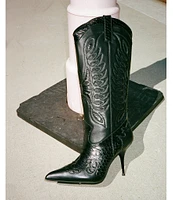 Jeffrey Campbell Bull Ride Leather Western Inspired Boots