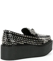 Jeffrey Campbell Choux Studded Patent Platform Wedge Loafers