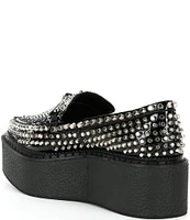 Jeffrey Campbell Choux Studded Patent Platform Wedge Loafers