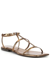 Jeffrey Campbell Corinth Metallic Leather Gladiator Strappy Sandals