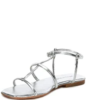 Jeffrey Campbell Corinth Metallic Leather Gladiator Strappy Sandals