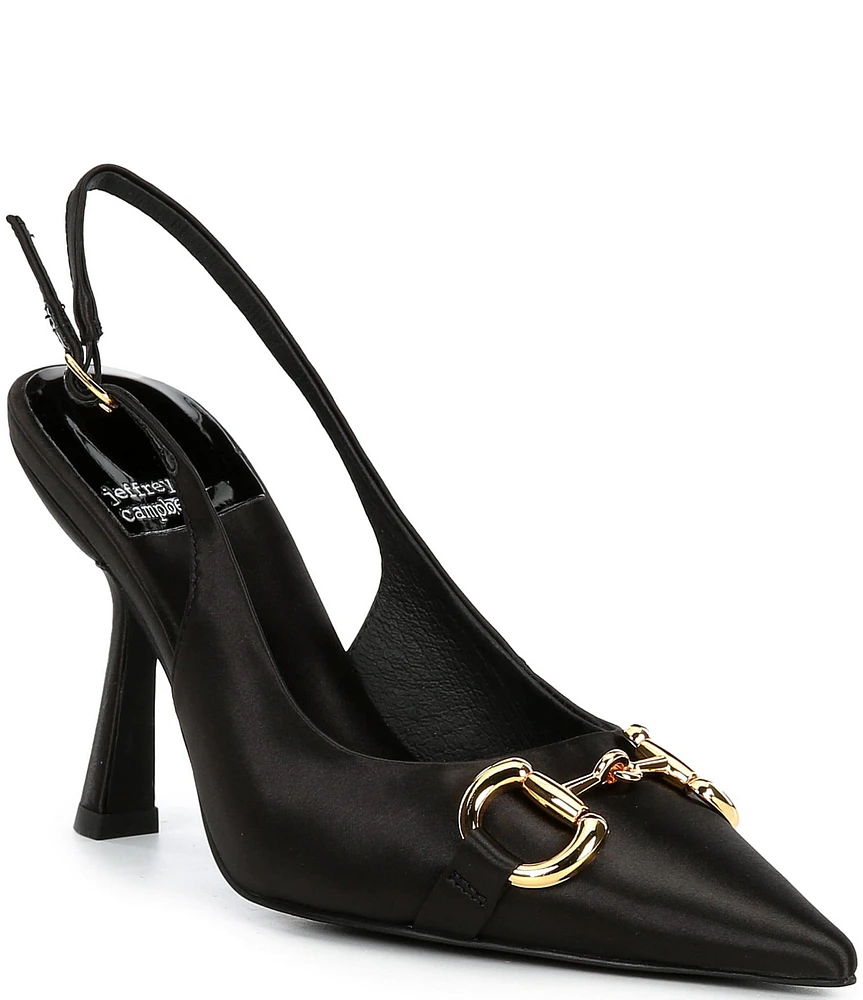 Jeffrey Campbell Estella Satin Slingback Pumps