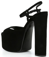 Jeffrey Campbell Ever Last Suede Platform Ankle Strap Sandals