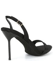 Jeffrey Campbell Go Getter Satin Slingback Dress Sandals