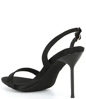 Jeffrey Campbell Go Getter Satin Slingback Dress Sandals