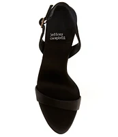 Jeffrey Campbell Go Getter Satin Slingback Dress Sandals