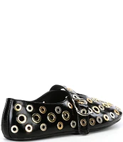 Jeffrey Campbell Grommet Leather Mary Jane Flats