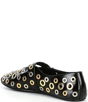 Jeffrey Campbell Grommet Leather Mary Jane Flats