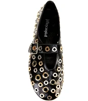 Jeffrey Campbell Grommet Leather Mary Jane Flats