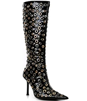 Jeffrey Campbell Holey Leather Grommet Boots