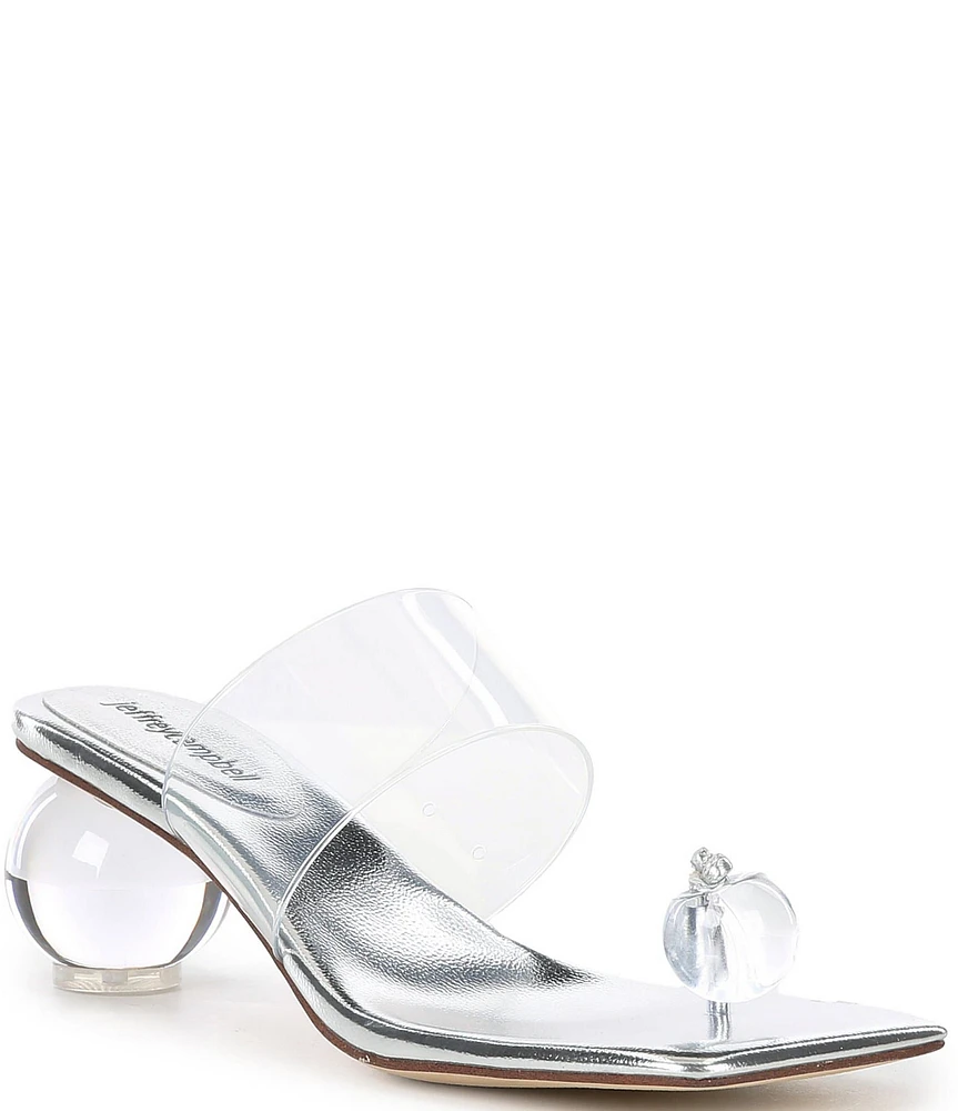 Jeffrey Campbell Latus Ball Clear Vinyl Sandals