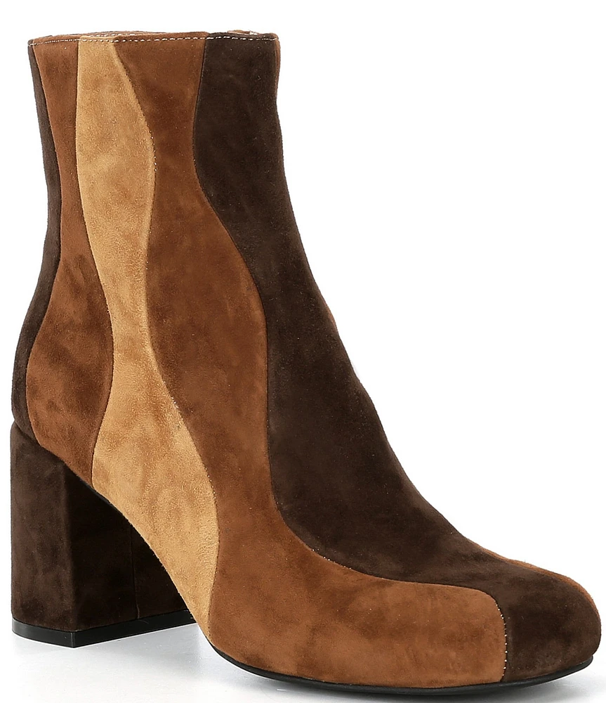 Jeffrey Campbell Lavalamp Colorblock Suede Ankle Booties