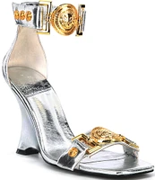 Jeffrey Campbell Leonite Metallic Wedge Sandals