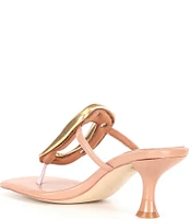 Jeffrey Campbell Linq Leather Gold Hardware Thong Sandals