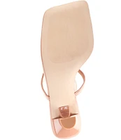 Jeffrey Campbell Linq Leather Gold Hardware Thong Sandals