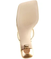 Jeffrey Campbell Linq Leather Gold Hardware Thong Sandals