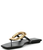 Jeffrey Campbell Linques Leather Ornament Flats Sandals