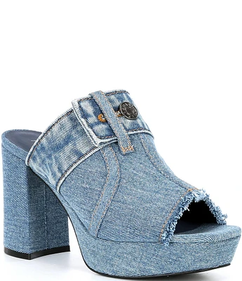 Jeffrey Campbell Magda Denim Platform Sandals