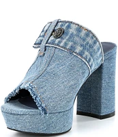 Jeffrey Campbell Magda Denim Platform Sandals