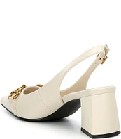 Jeffrey Campbell Nakita Leather Bit Buckle Slingback Pumps