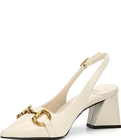 Jeffrey Campbell Nakita Leather Bit Buckle Slingback Pumps