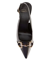 Jeffrey Campbell Nakita Leather Bit Buckle Slingback Pumps