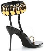 Jeffrey Campbell Occasion Leather Toe Ring Dress Sandals