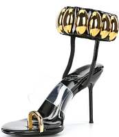 Jeffrey Campbell Occasion Leather Toe Ring Dress Sandals