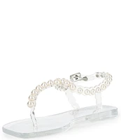 Jeffrey Campbell Pearlesque Flat Pearl Thong Sandals