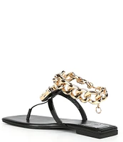 Jeffrey Campbell Ring On It Embellished Chain Thong Sandals