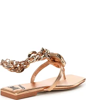 Jeffrey Campbell Ring On It Embellished Chain Thong Sandals