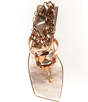 Jeffrey Campbell Ring On It Embellished Chain Thong Sandals