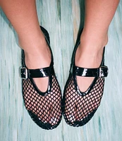 Jeffrey Campbell Shelly Mesh Mary Jane Flats