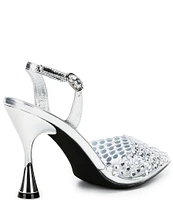 Jeffrey Campbell Shiner Rhinestone Embellished Slingback Pumps