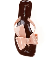 Jeffrey Campbell Sugary Jelly Bow Thong Sandals