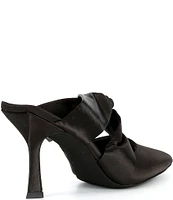 Jeffrey Campbell Tied Up Knotted Satin Dress Mules