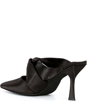 Jeffrey Campbell Tied Up Knotted Satin Dress Mules